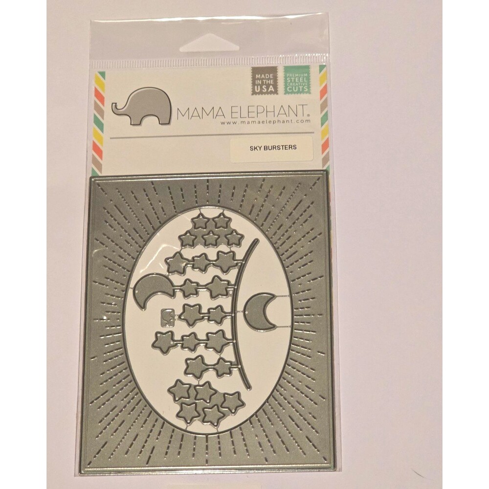 0284 Mama Elephant Sky Bursters Starburst Moon Star Metal Cutting Die Card Maki